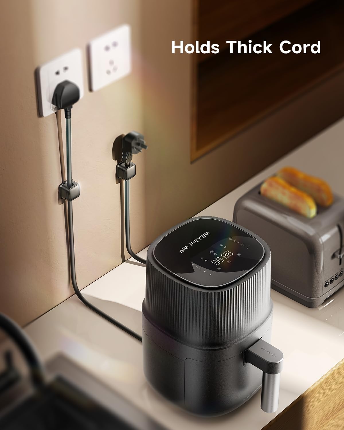 Twine Organizer Holder, 8 Pack Magnetic Desk Cable Clips Administration, Conceal Cellphone Charging Cable Keeper, Sturdy Adhesive Wire Charger Holder for Nightstand, Kitchen Home equipment, Workplace Provides - Image 4