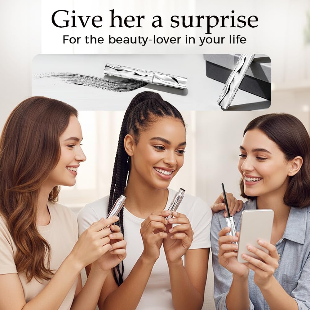 Waterproof Mascara, 2026 New Metallic Wand Volumizing and Lengthening Mascara, Waterproof Fast Drying System for Pure 3D and Definition, Curling Volumizing and Pure Size (1P) - Image 7