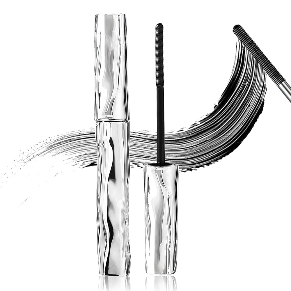 Waterproof Mascara, 2026 New Metallic Wand Volumizing and Lengthening Mascara, Waterproof Fast Drying System for Pure 3D and Definition, Curling Volumizing and Pure Size (1P)