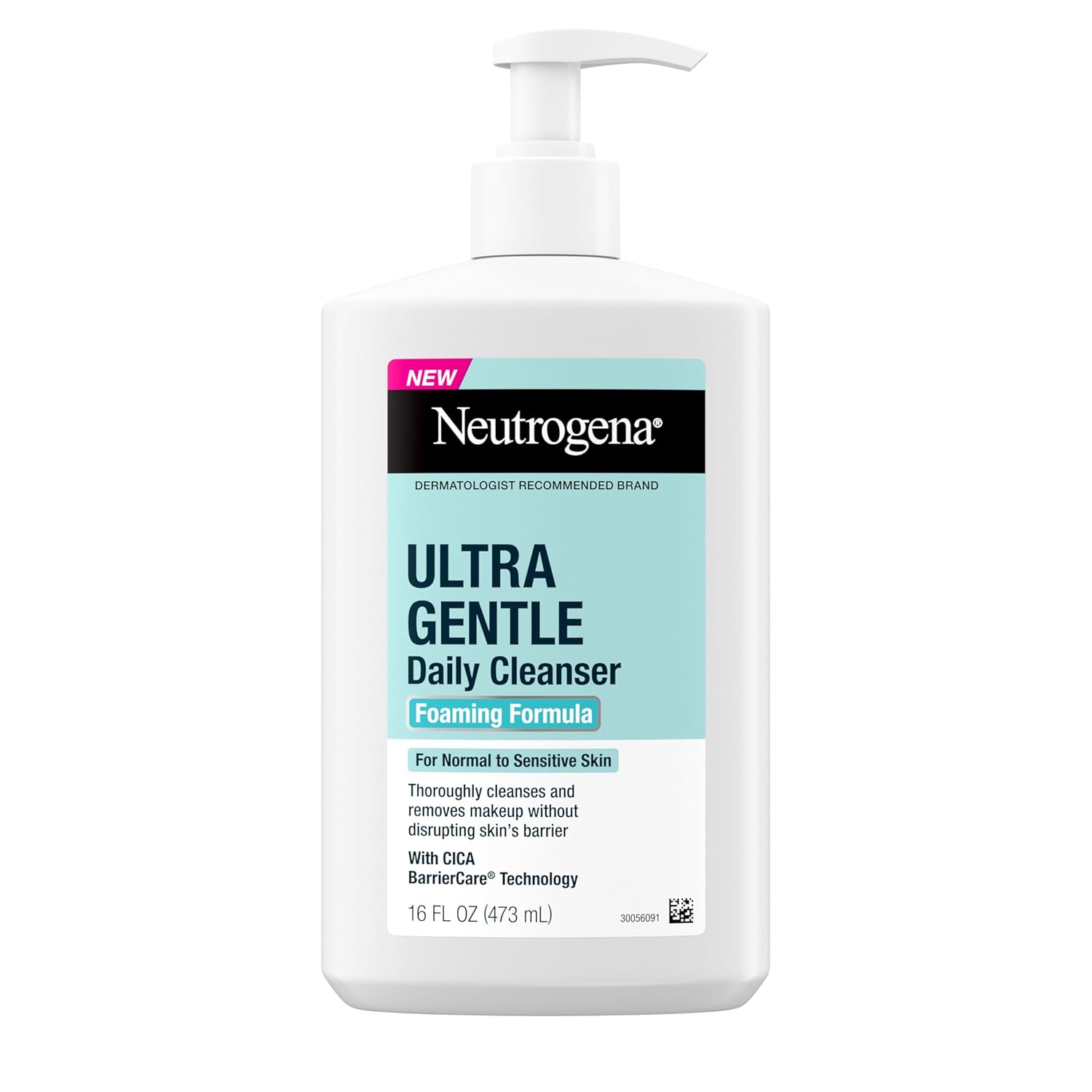 Neutrogena Extremely Mild Foaming Facial Cleanser, Perfume Free Hydrating Face Wash for Delicate Pores and skin, Every day Non Over Drying Make-up Remover, Hypoallergenic, Cleaning soap & Dye Free, Non-Comedogenic, 16 Fl Oz