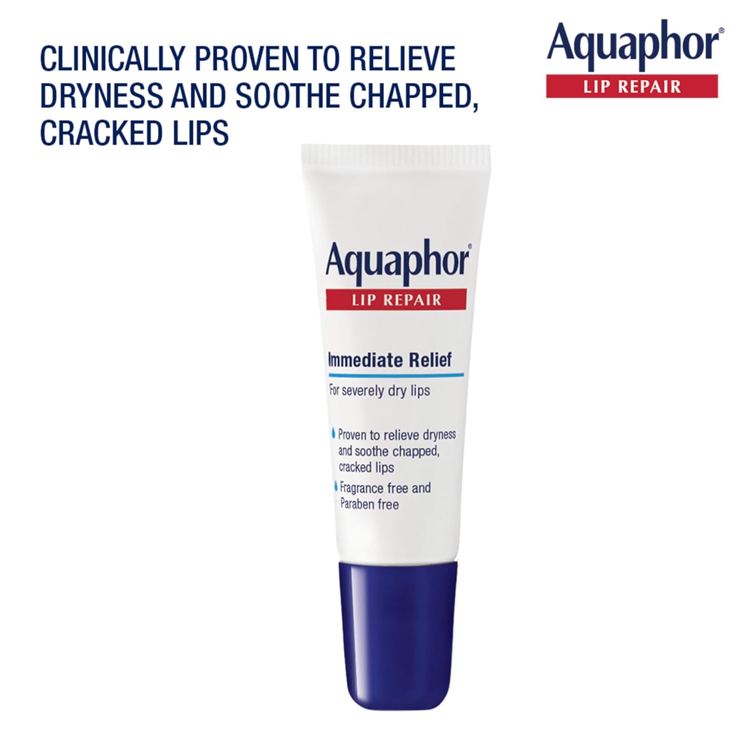 Aquaphor Lip Restore Ointment, Moisturizing Lip Balm Pack, Relieves Dryness, 0.35 Tube, Pack of two - Image 2