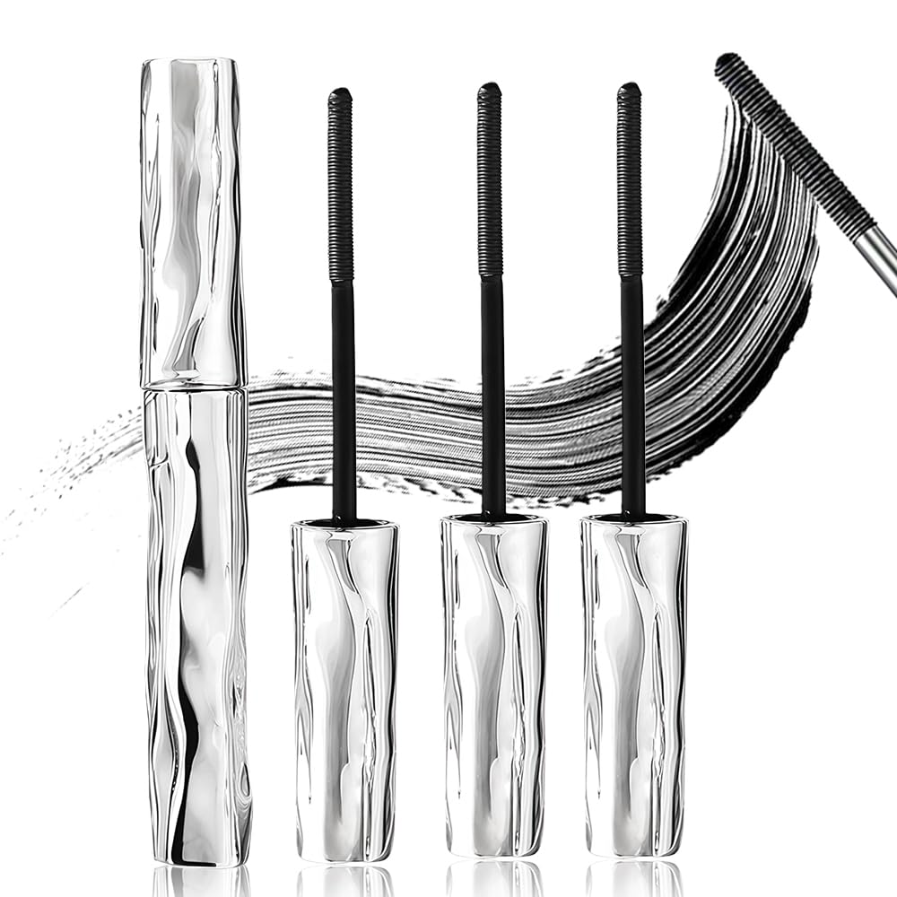 Waterproof Mascara, 2026 New Steel Wand Volumizing and Lengthening Mascara, Waterproof Fast Drying Components for Pure 3D and Definition, Curling Volumizing and Pure Size (3)