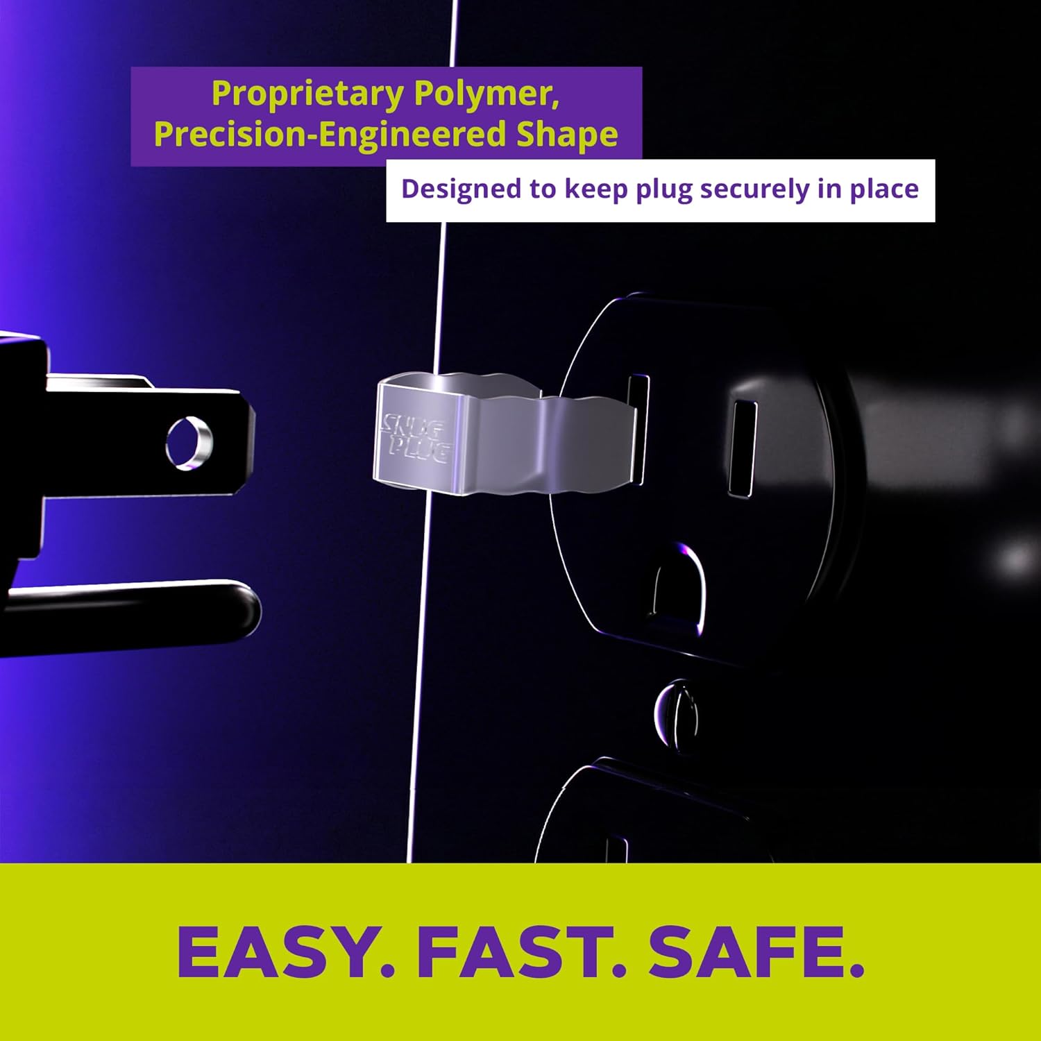 Unfastened Outlet Plug Repair & Outlet Insert | Stop Plug from Being Unplugged & Save Cash On Electricians – Clear Plastic Plugs for Retailers Maintain Unfastened Plugs Safe – 10-Pack - Image 3