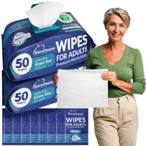 XL Tub Wipes for Adults Bathing No ...