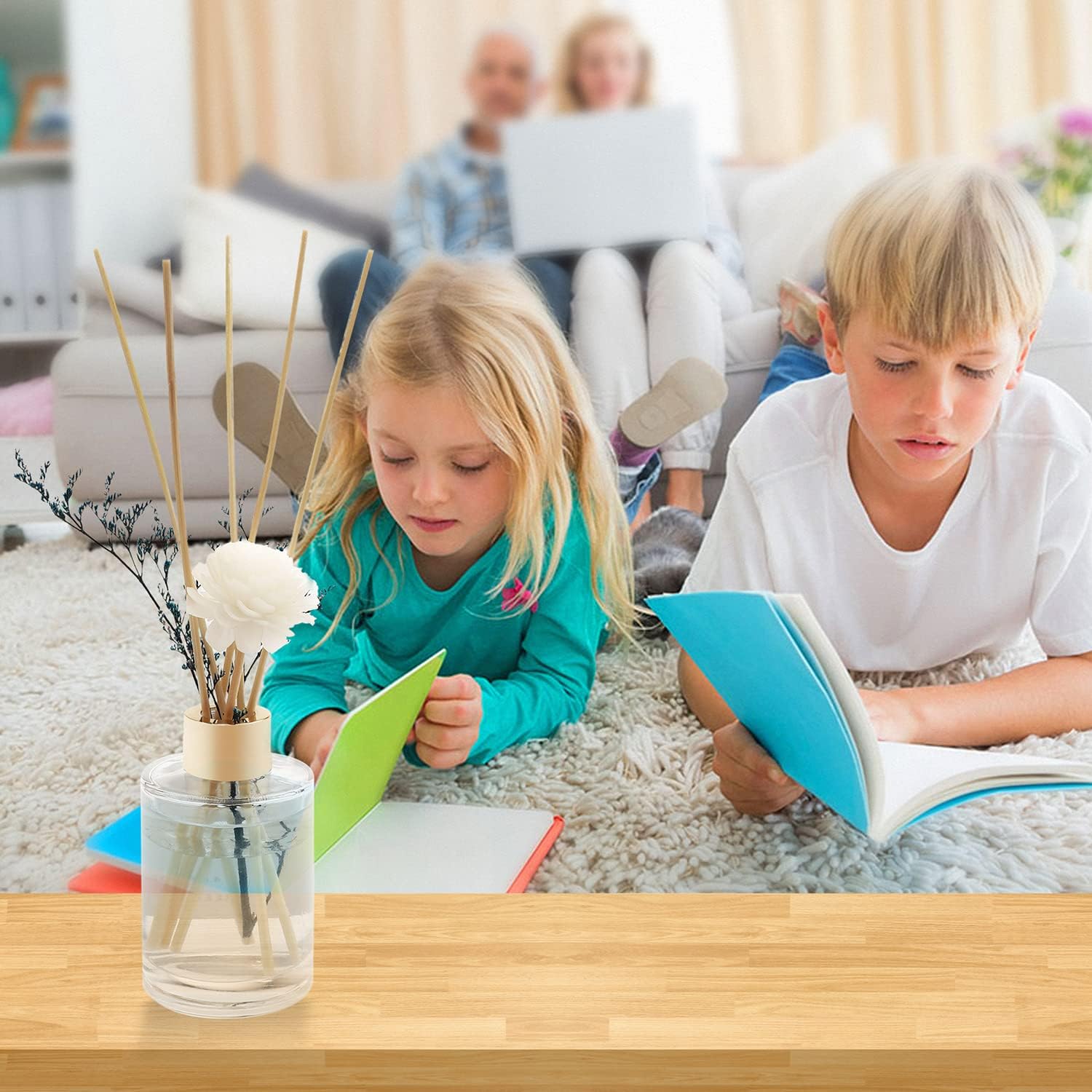 VFULIE 100PCS Reed Diffuser Sticks, 10 Inch Pure Rattan Wooden Sticks Important Oil Aroma Diffuser Sticks Refill Substitute for Aroma Perfume ((Major Colour)) - Image 6