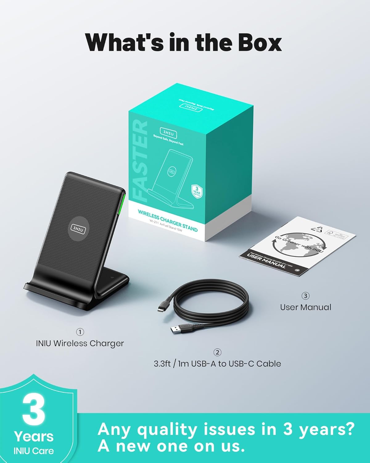 INIU Wi-fi Charger, 15W Quick Wi-fi Charging Station with Sleep-Pleasant Adaptive Mild Suitable with iPhone 17 16 15 14 13 12 Professional Max Samsung Galaxy S25 S24 S23 Observe 20 Google and many others - Image 8