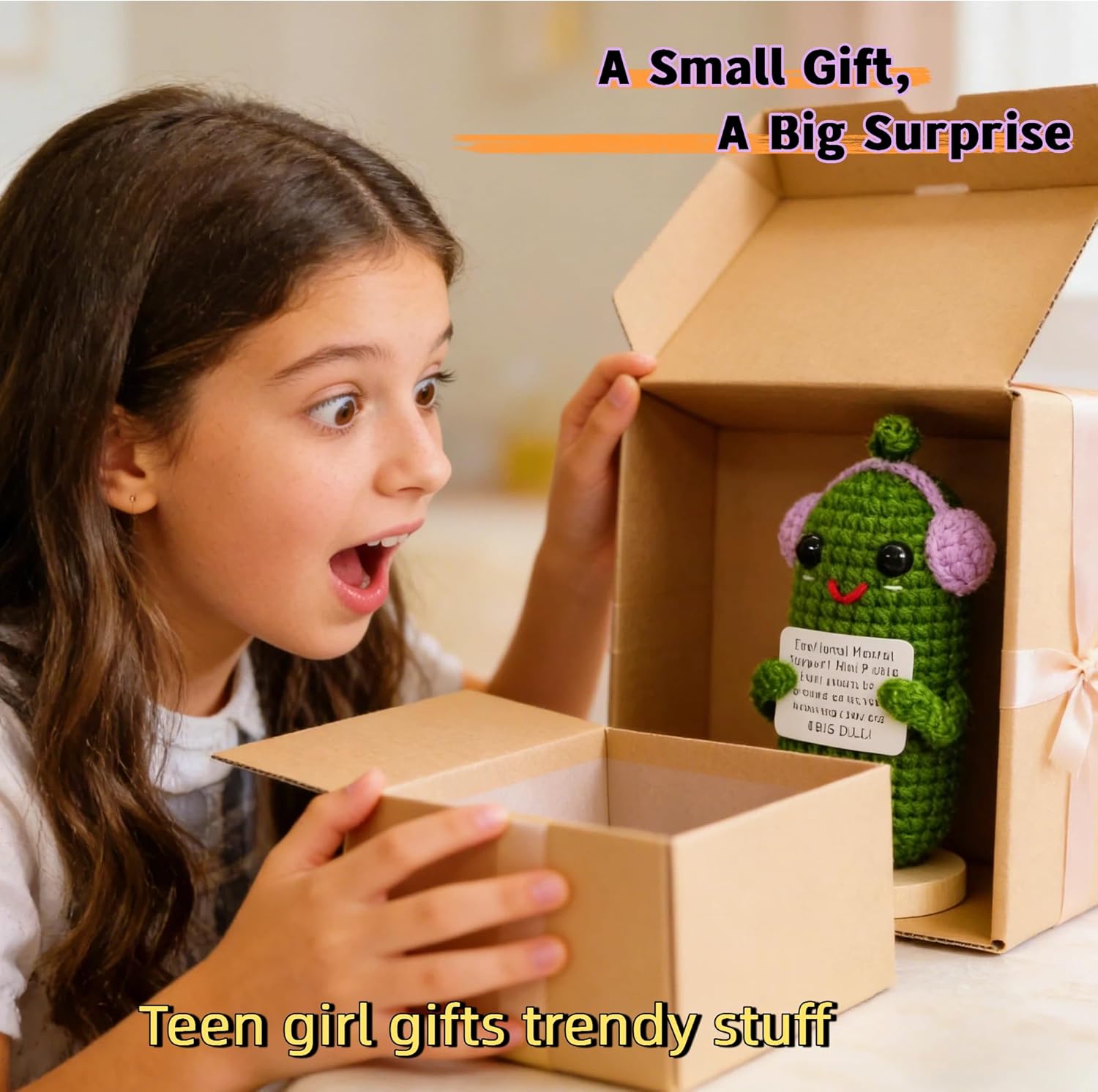 Humorous Crochet Pickles 1 Pcs with Affirmations Playing cards for Inspirational Novelty Good Luck Presents and Get together Decorations(KK-CKD04-ppep) - Image 5