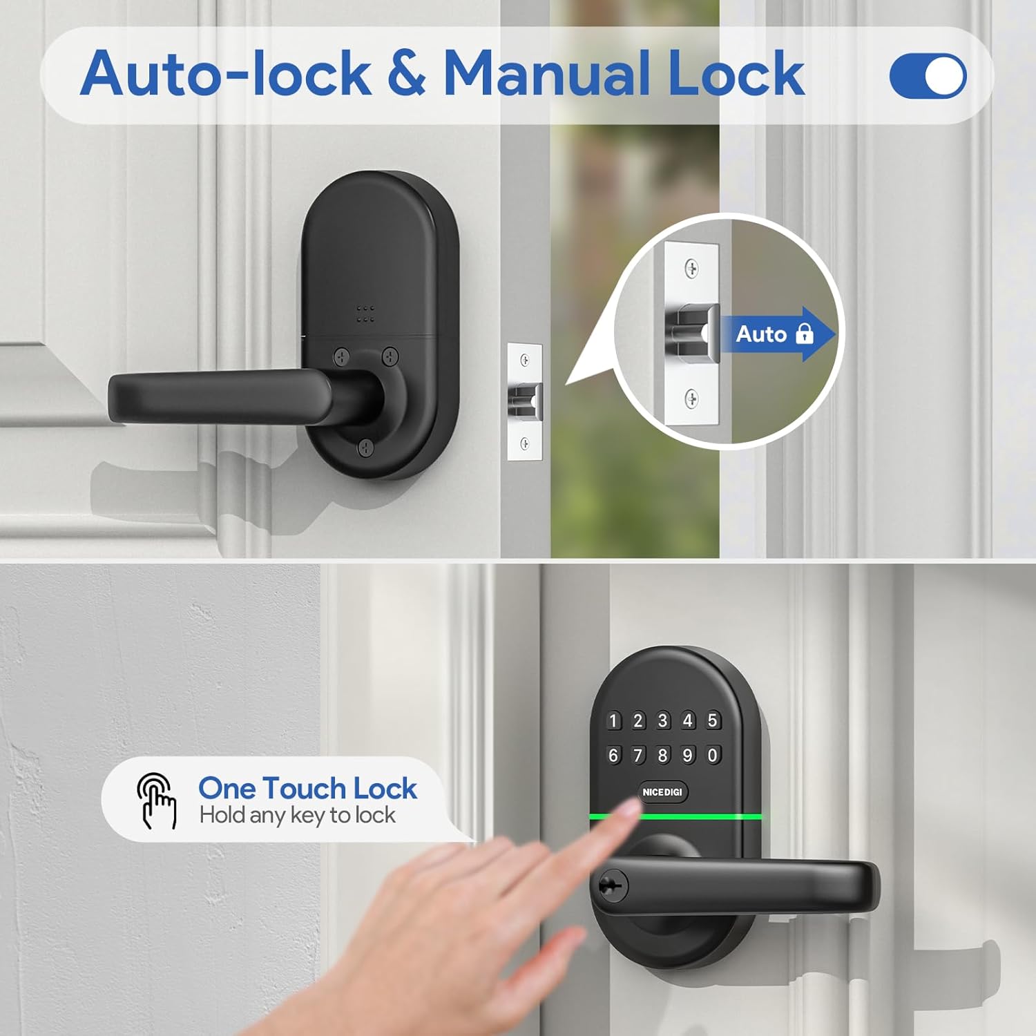 Keypad Door Lock with Deal with: Keyless Entry Good Lock for Entrance Door, NICE DIGI Digital Digital Door Lock, Simple Set up - Image 7