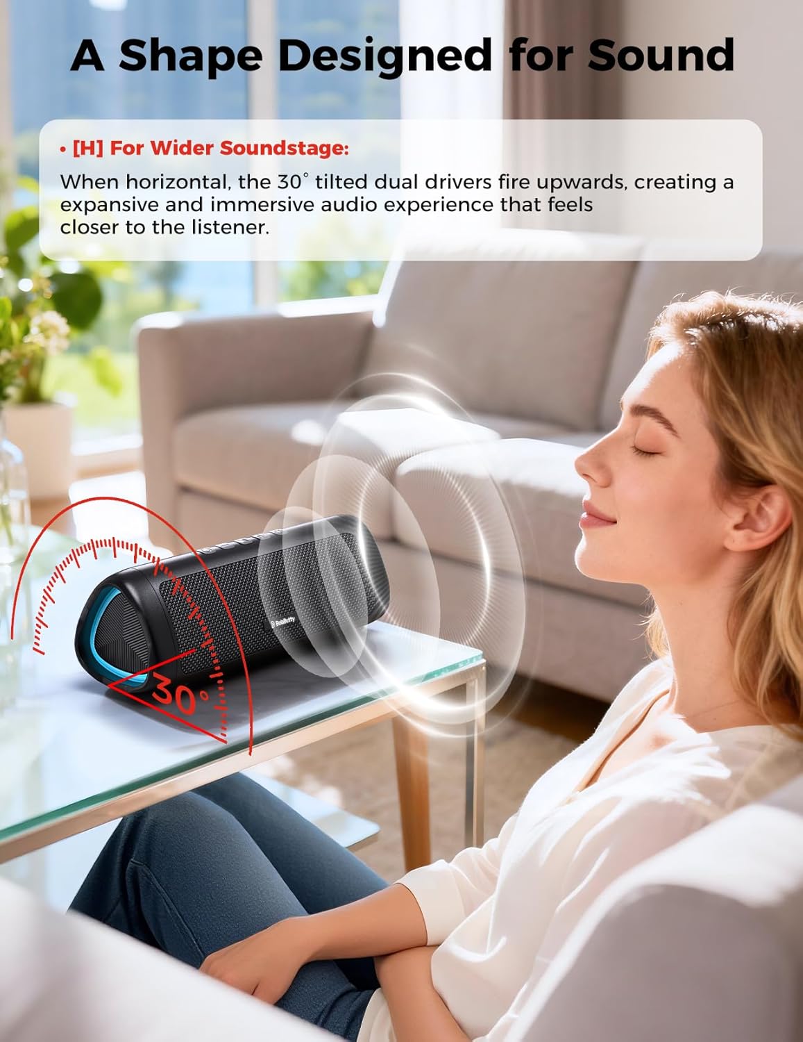 Bluetooth Speaker with HD Sound, Moveable Wi-fi, IPX5 Waterproof, As much as 20H Playtime, TWS Pairing, BT5.3, for Dwelling/Occasion/Out of doors/Seaside, Digital Devices, Birthday Reward (Black) - Image 8