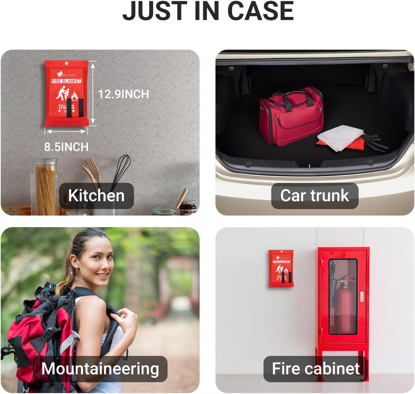 Lancryen Emergency Hearth Blanket, Hearth Extinguisher Blanket, Hearth Suppression Cloth, Flame Retardant Towel Hearth Security Fabric for Dwelling, Kitchen, College, Grill, Automotive, Workplace, Warehouse(40” x 40”) - Image 5