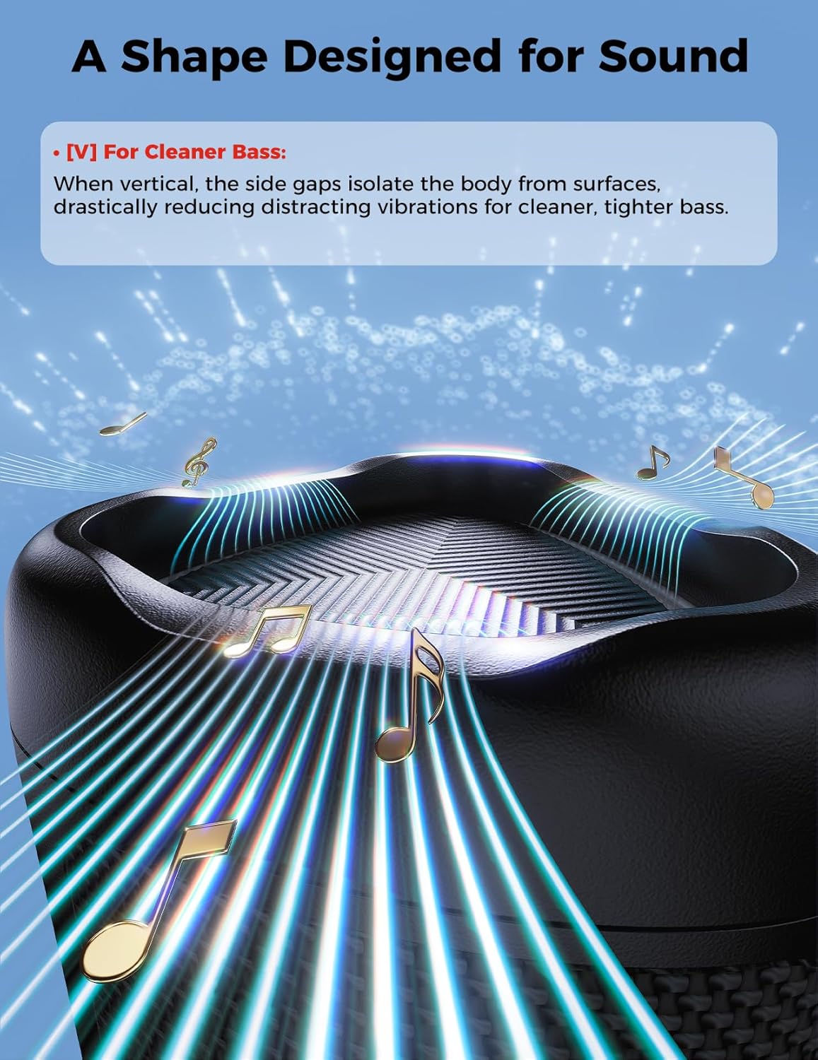 Bluetooth Speaker with HD Sound, Moveable Wi-fi, IPX5 Waterproof, As much as 20H Playtime, TWS Pairing, BT5.3, for Dwelling/Occasion/Out of doors/Seaside, Digital Devices, Birthday Reward (Black) - Image 9