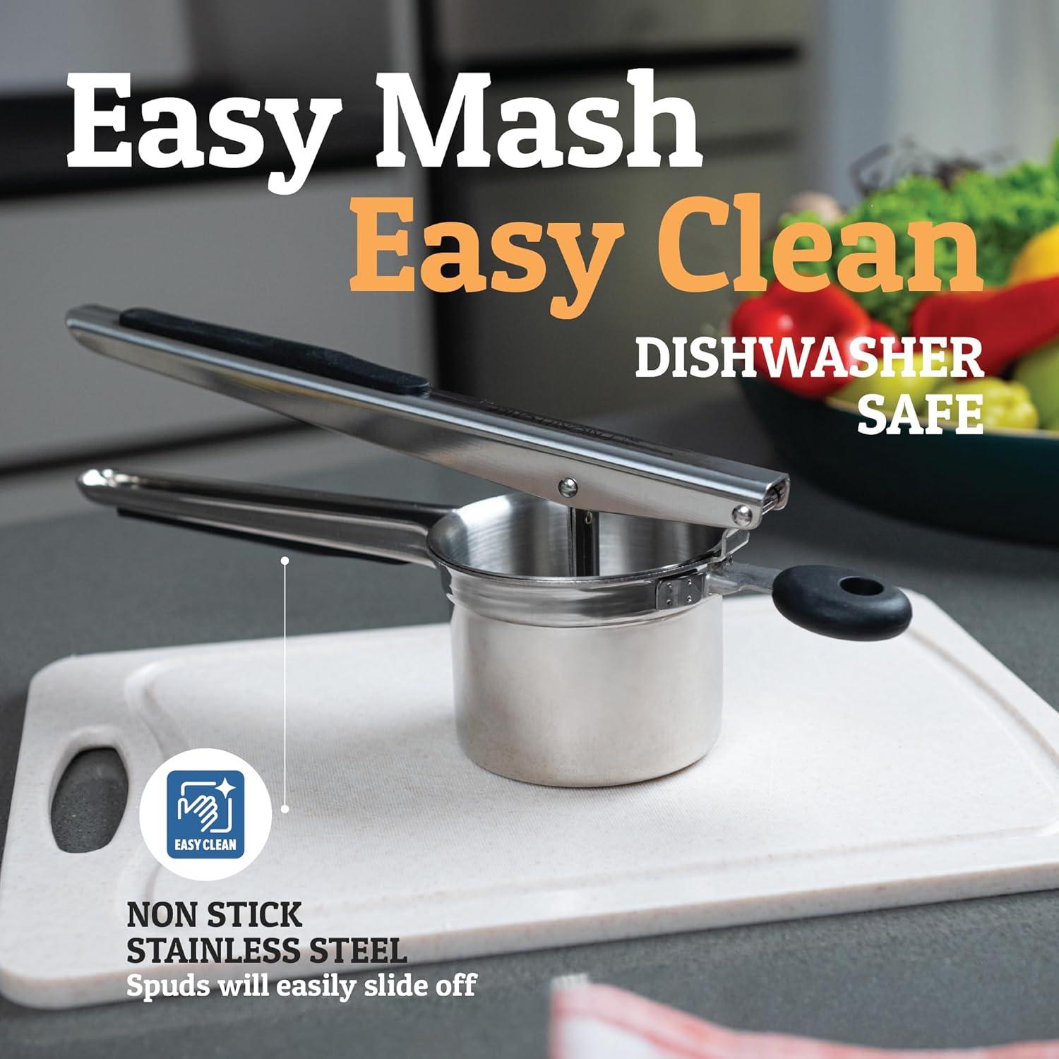 PriorityChef Giant 15oz Potato Ricer, Heavy Obligation Stainless Metal Potato Masher and Ricer Kitchen Software, Press and Mash Kitchen Gadget For Excellent Mashed Potatoes - Everytime - Image 4