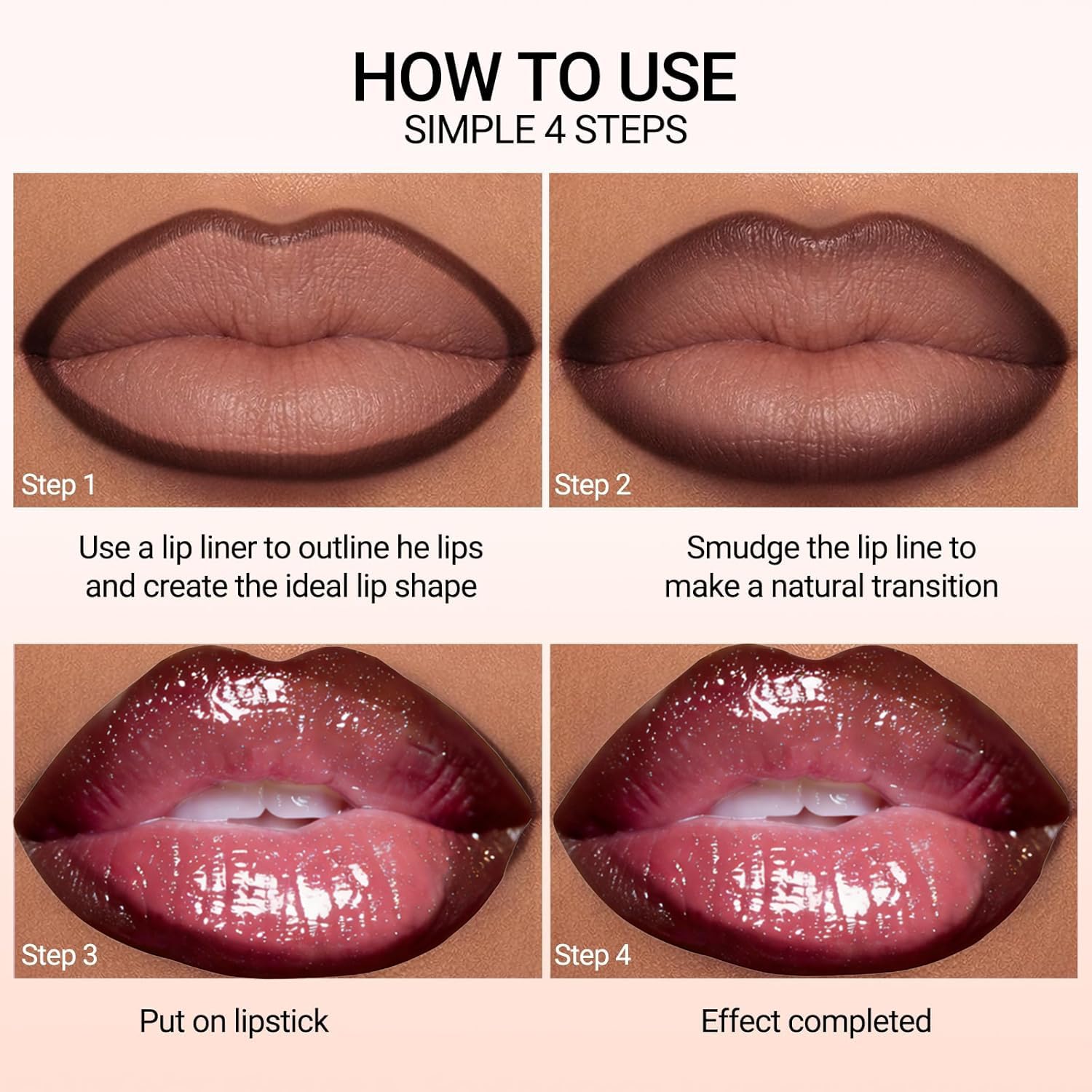 2PCS Moisturizing Lip Gloss with Brown Lip Liner Set,2-in-1 Gradient Lip Liner and Stable Excessive Shine Lip Gloss Jelly Lipstick Combo,Light-weight Lengthy-Lasting Make-up Equipment for Ladies(BabyPink) - Image 5