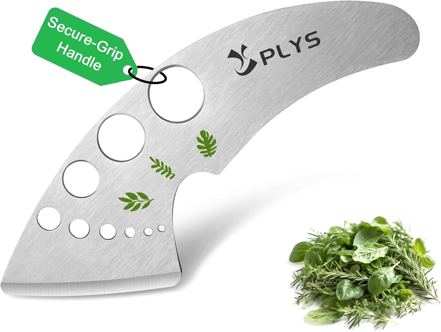 Plys Herb Stripper Software 9 Holes - Stainless Metal Kitchen Herb Stripping Software, Herb Leaf Peeler for Kale, Chard, Collard Greens, Rosemary, Thyme, Parsley and Basil, 2025 Skilled Kitchen Devices