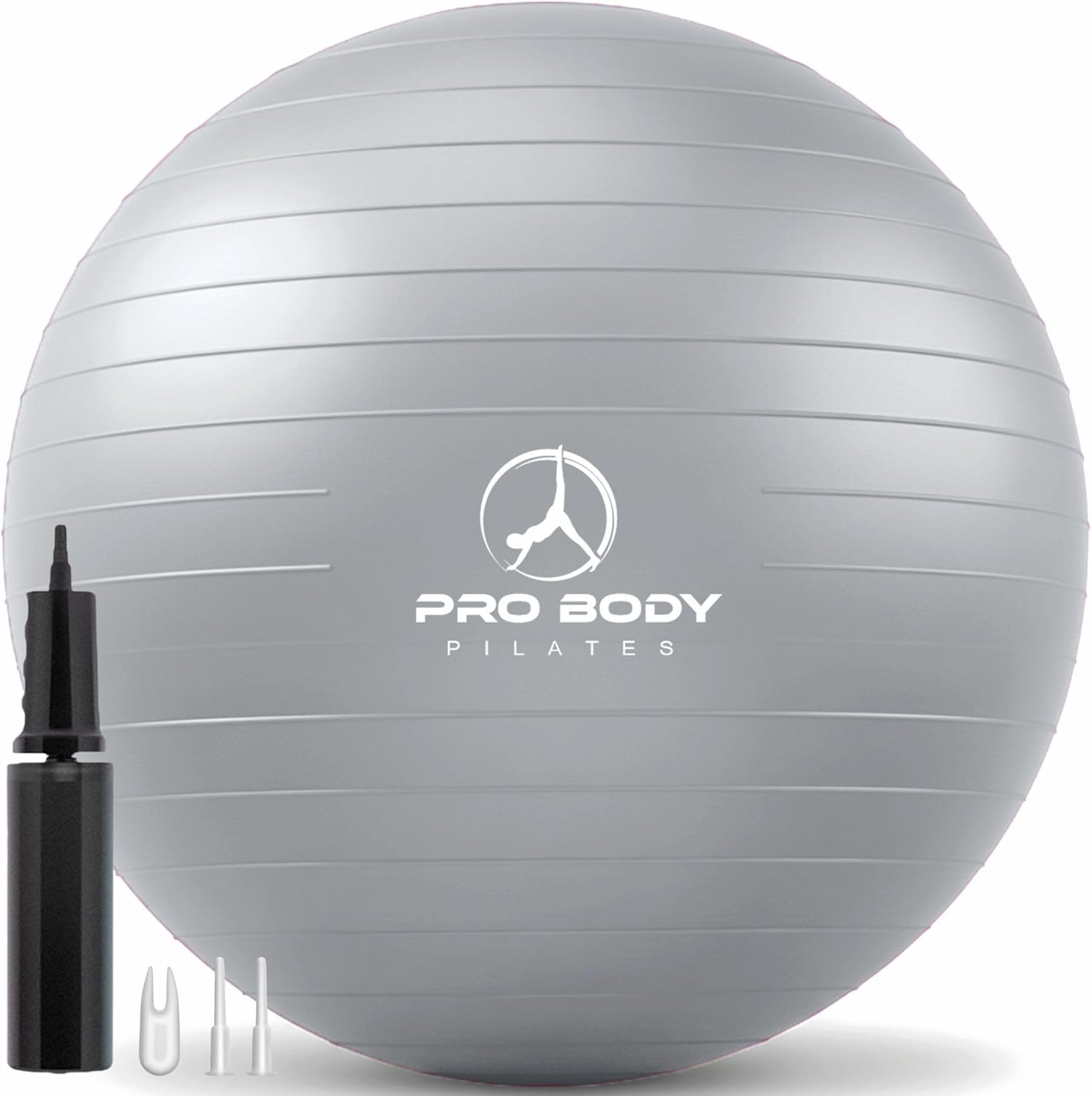 ProBody Pilates Train Ball - A number of Sizes Gymnasium Grade Steadiness Ball for Health, Yoga, Exercise, Being pregnant & Bodily Remedy