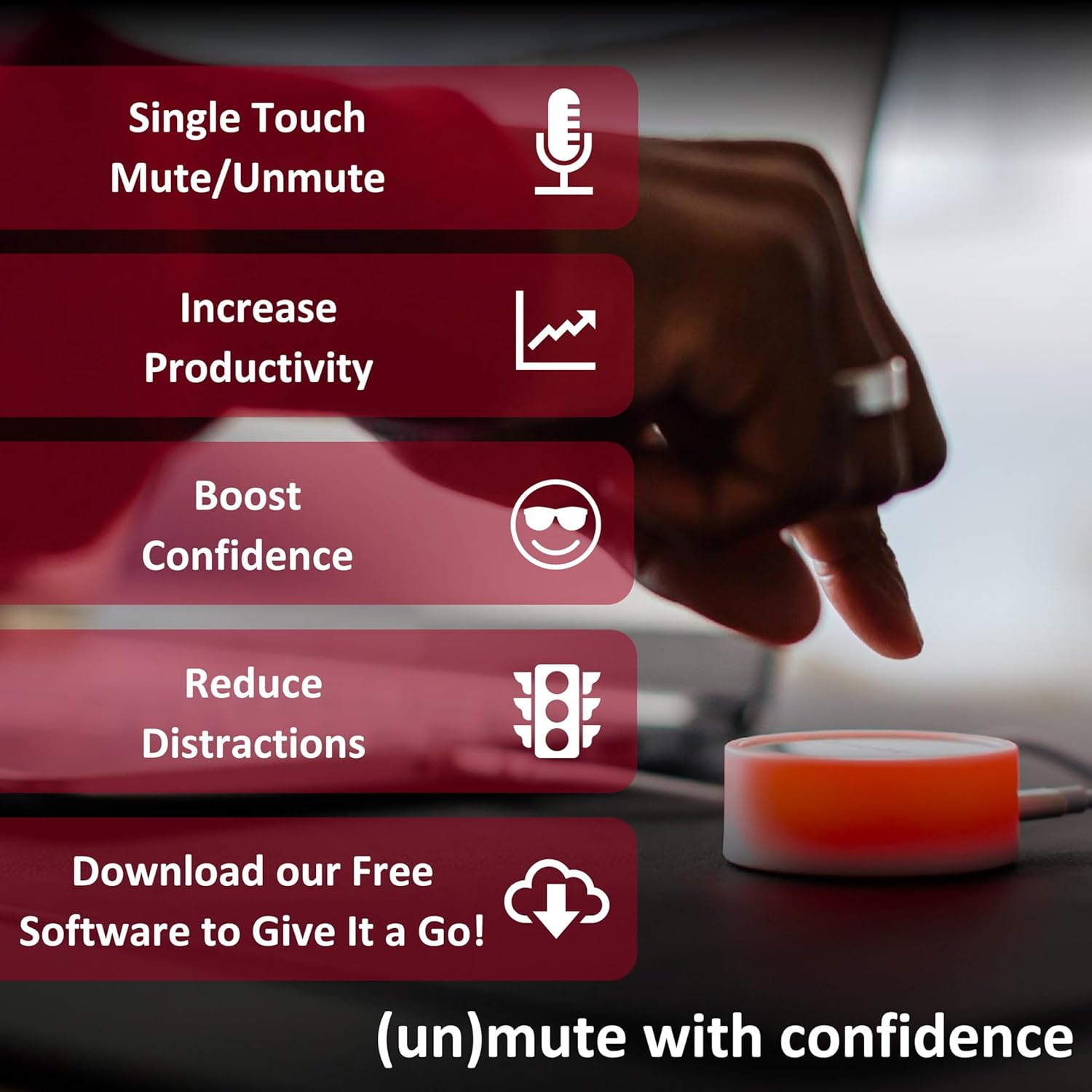 MuteMe - Illuminated Capacitive Contact Mute Button for Zoom, Groups, Google Meet & Extra (As Seen on Shark Tank)! Free Home windows / Mac Software program Required To Use MuteMe. - Image 4