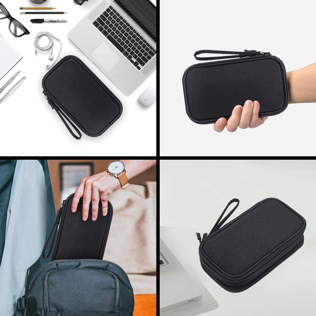 Electronics Equipment Organizer Pouch Bag, Journey Common Organizer for Cable, Charger, Cellphone, SD Card, Enterprise Journey Gadget Bag - Image 7