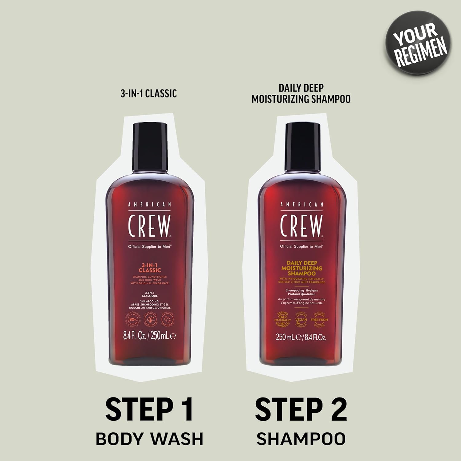 American Crew Shampoo for Males, Day by day Deep Moisturizer, Naturally Derived, Vegan Method, Citrus Mint Perfume, 33.8 Fl Oz - Image 6