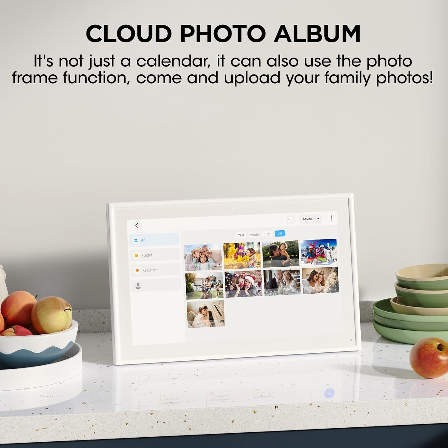 10.1" Digital Calendar, Meal Planner, Obligation Chart, to Do Record,HD Sensible Contact Display screen Dwelling Interactive Sensible Electron Calender - Constructed-in Digital Picture Body Perform (white, 10.1) - Image 3