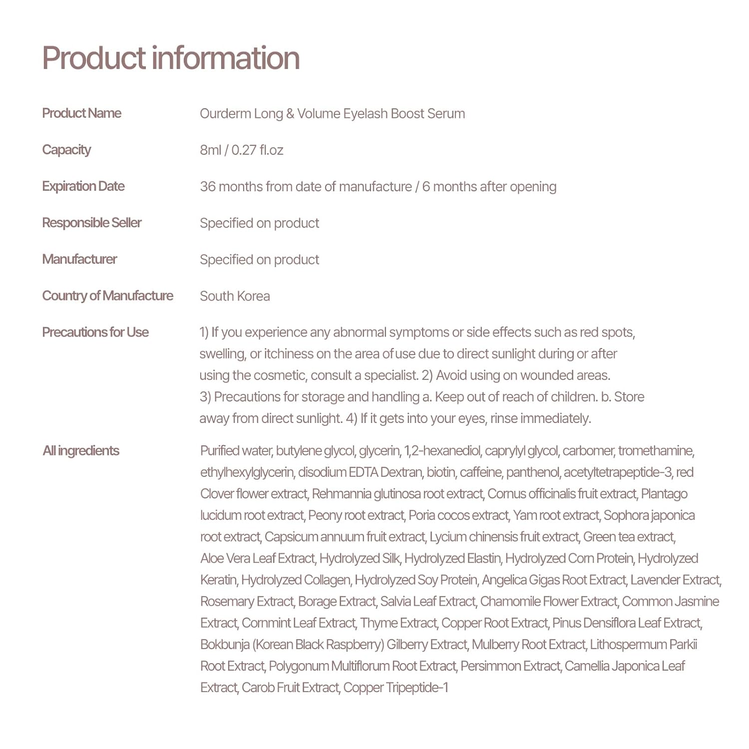 Eyelash Development Serum for Longer & Fuller Lashes, Peptide & Biotin Lash Enhancing Serum, Quantity & Curl Care, Mild for Delicate Eyes, Korean Lash Serum 8ml - Image 9