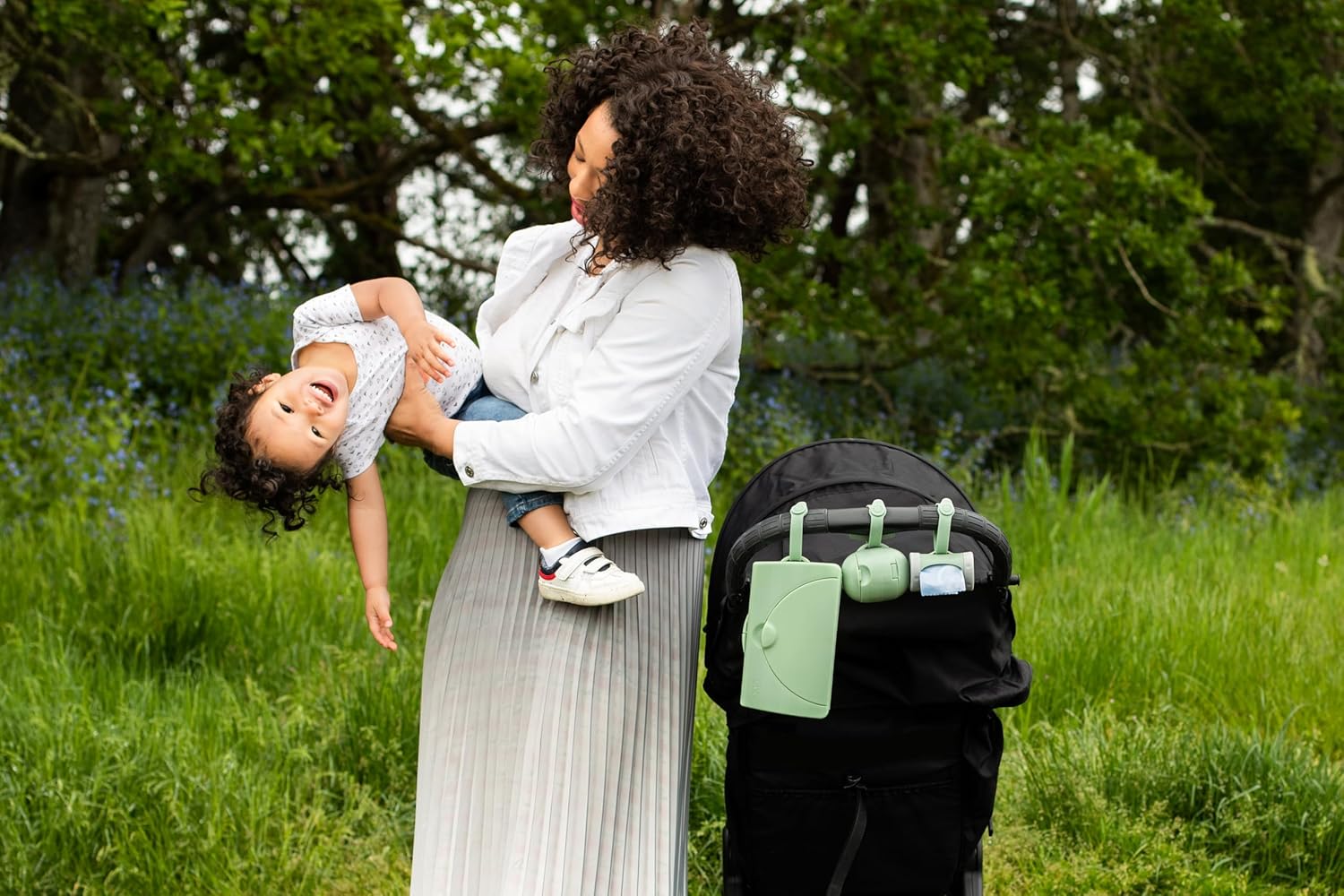 Ubbi On-The-Go Twin Pacifier Holder, Hold's Child's Binkies Clear and Accessible, Moveable for Journey, Diaper Bag Accent Should Have for Newborns, Sage Inexperienced - Image 9