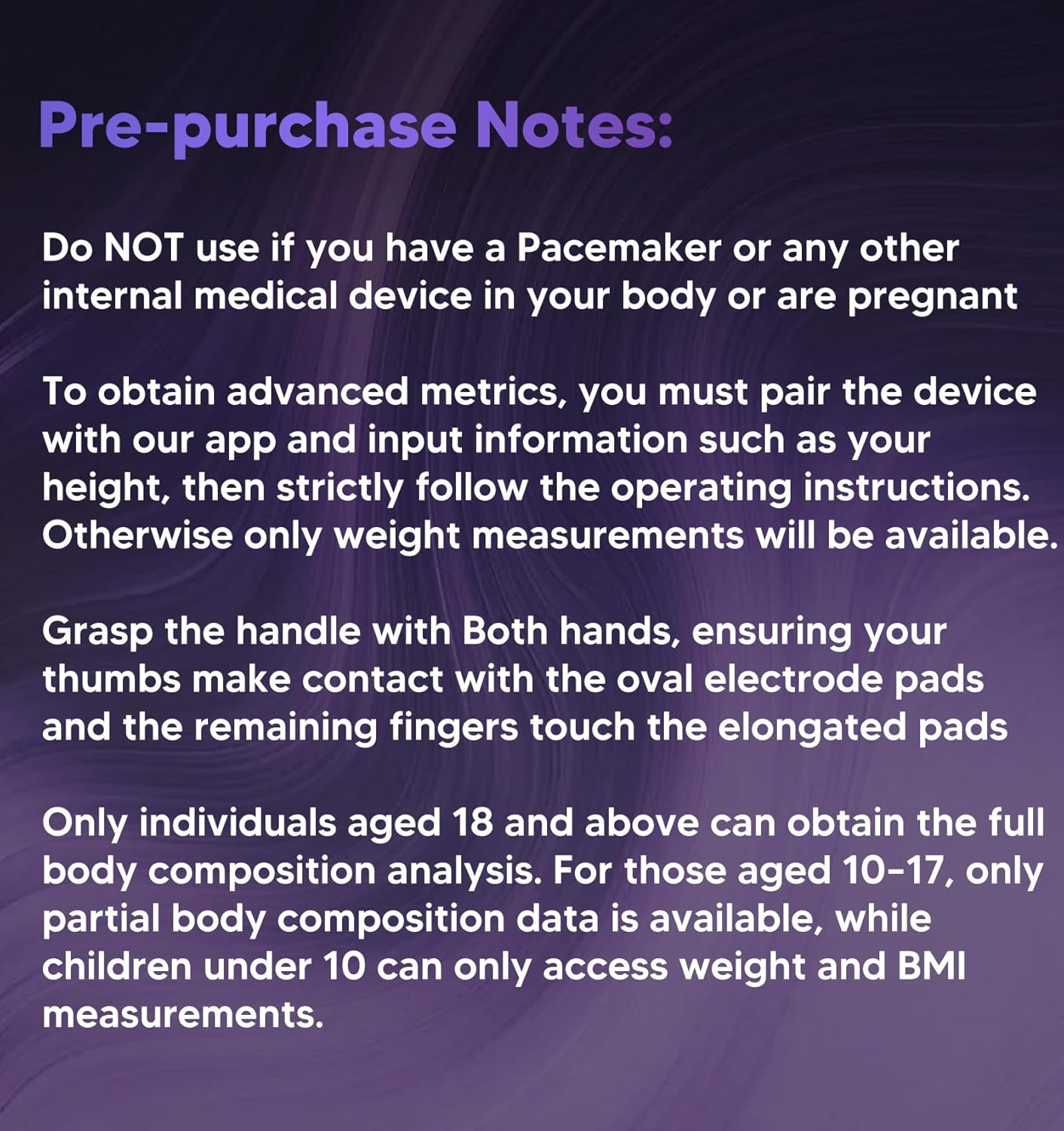 GE Sensible Scale for Physique Weight: 8-Electrode Digital Toilet Scale for Weight Fats BMI Muscle Mass Full Physique Composition Analyzer 50 Measurements Bluetooth Extremely Correct Weighing Machine 400lb Black - Image 8