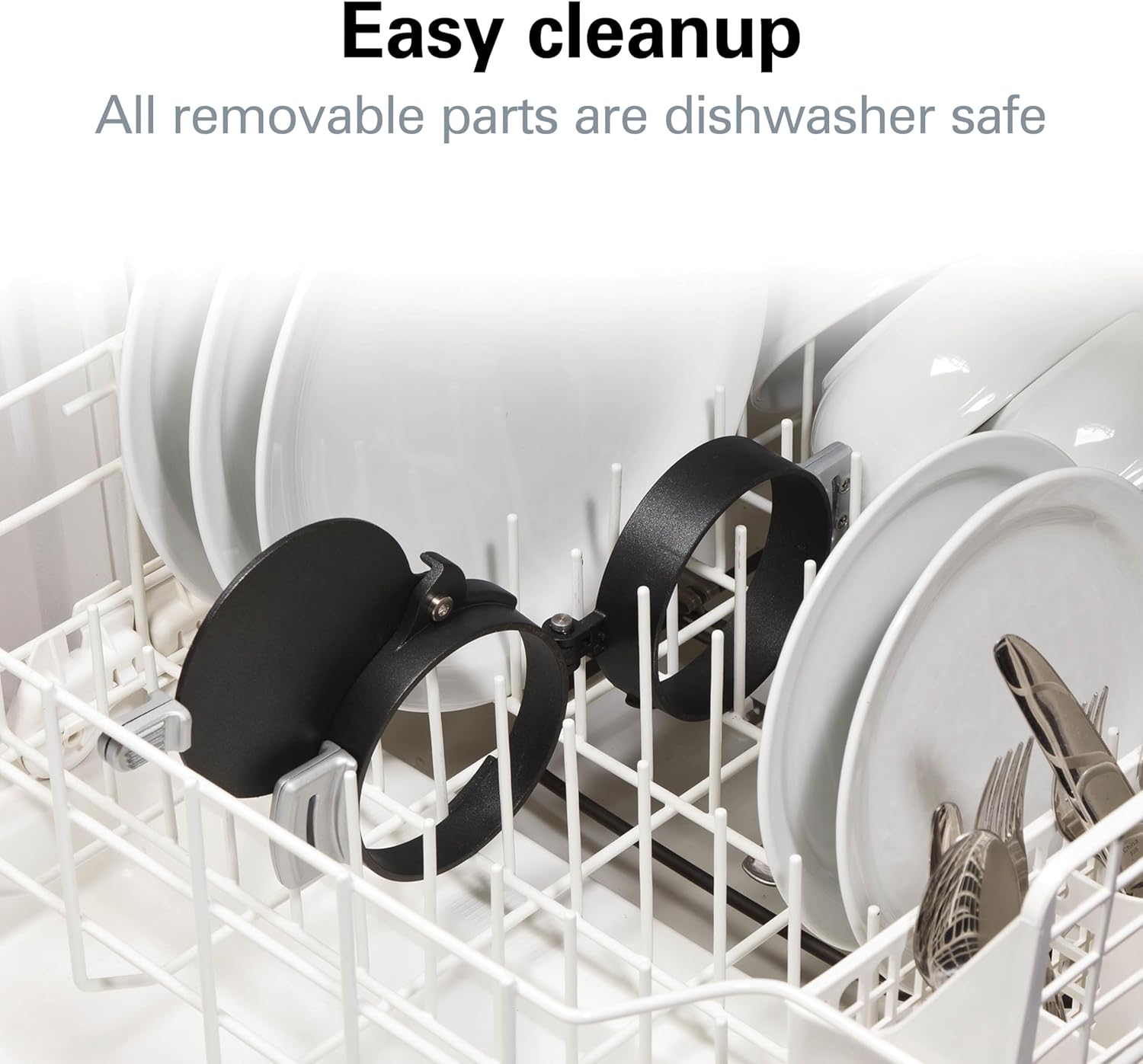 Hamilton Seashore Breakfast Sandwich Maker with Egg Cooker Ring, Customise Substances, Excellent for English Muffins, Croissants, Mini Waffles, Excellent White Elephant Items, Black (25477) - Image 6