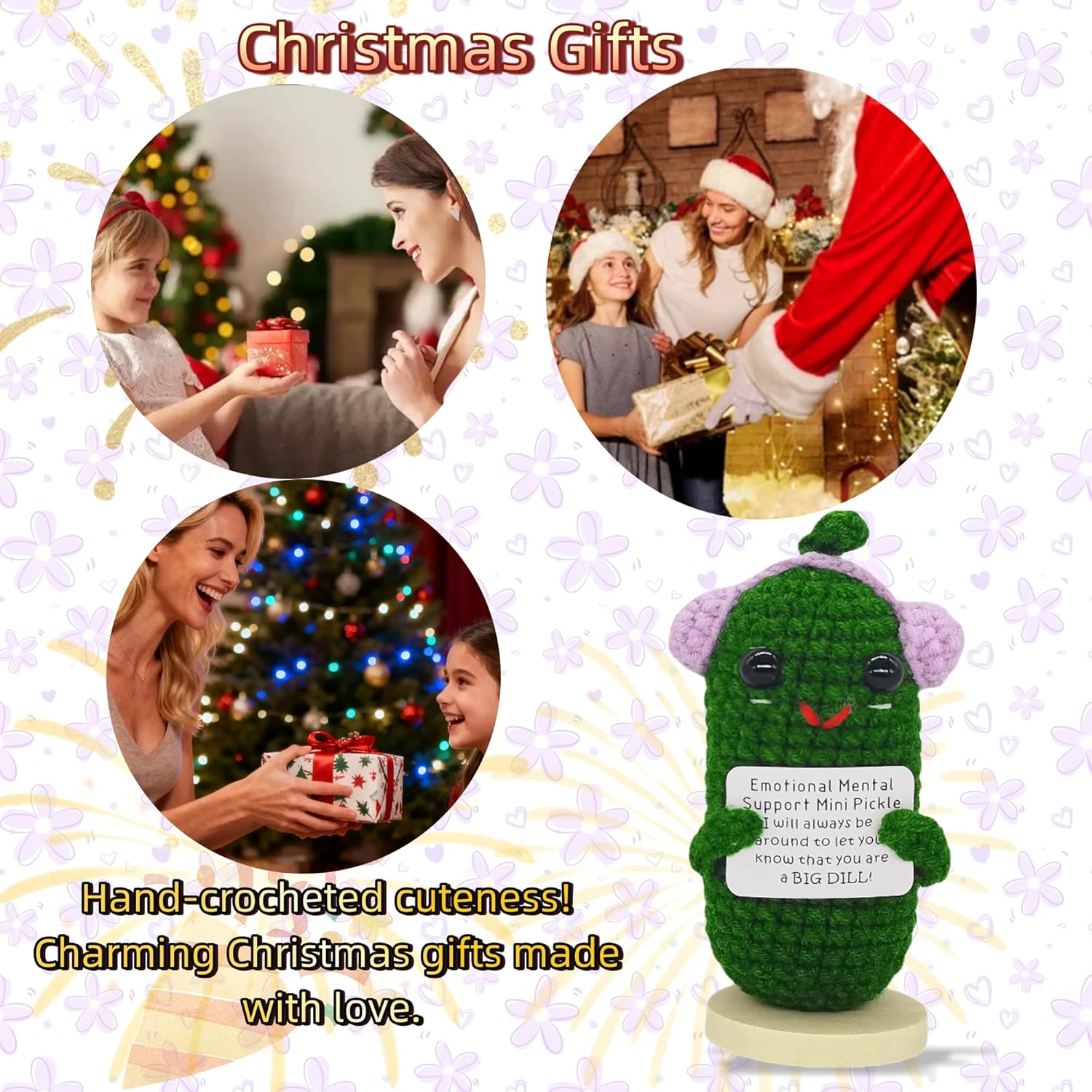 Humorous Crochet Pickles 1 Pcs with Affirmations Playing cards for Inspirational Novelty Good Luck Presents and Get together Decorations(KK-CKD04-ppep) - Image 6