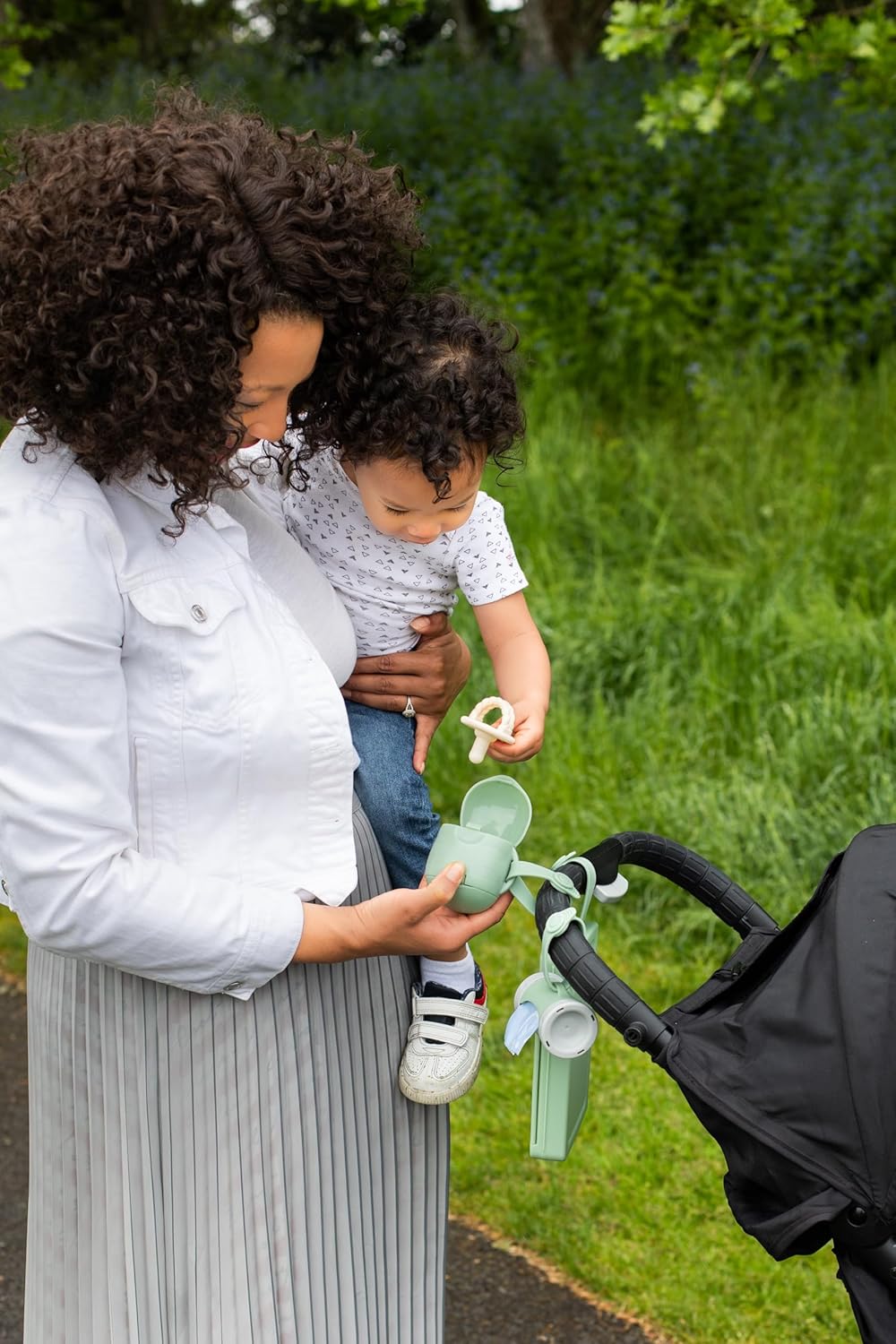 Ubbi On-The-Go Twin Pacifier Holder, Hold's Child's Binkies Clear and Accessible, Moveable for Journey, Diaper Bag Accent Should Have for Newborns, Sage Inexperienced - Image 8