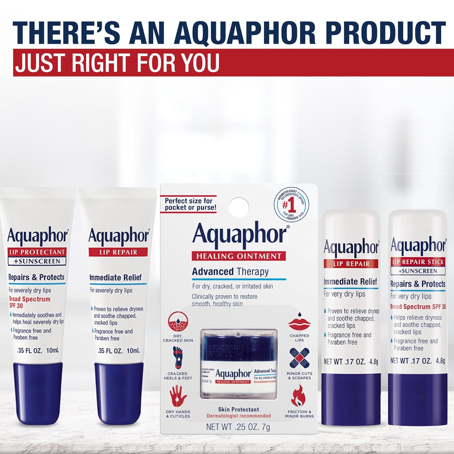 Aquaphor Lip Restore Ointment, Moisturizing Lip Balm Pack, Relieves Dryness, 0.35 Tube, Pack of two - Image 5