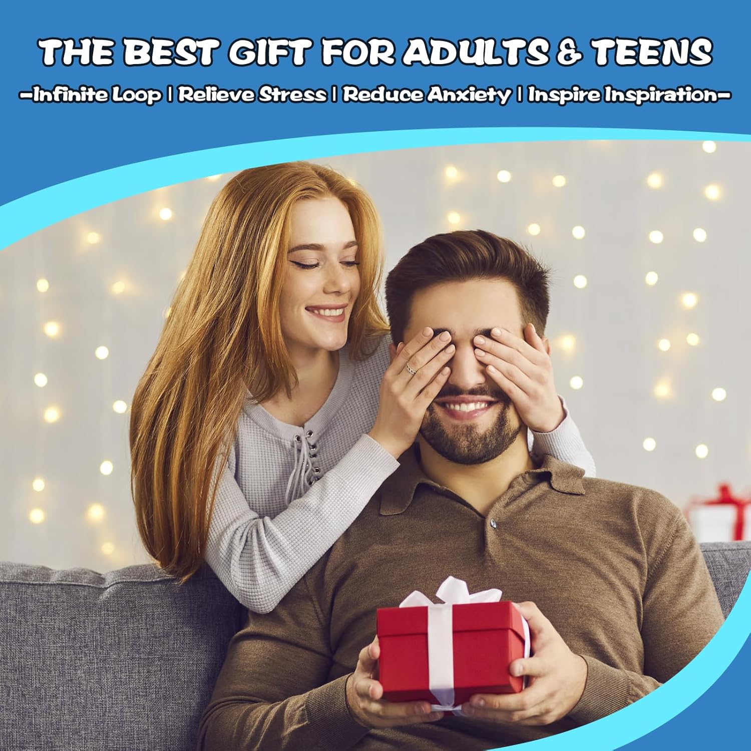 8Pcs Fidget Toys Adults Easter Basket Stuffers Presents for Teenagers Boys Youngsters 8+ ADHD Autism Toys Adults EDC Cool Devices Desk Toys Fidgets for Classroom Magnetic Fidget Rings Figette Spinner - Image 6