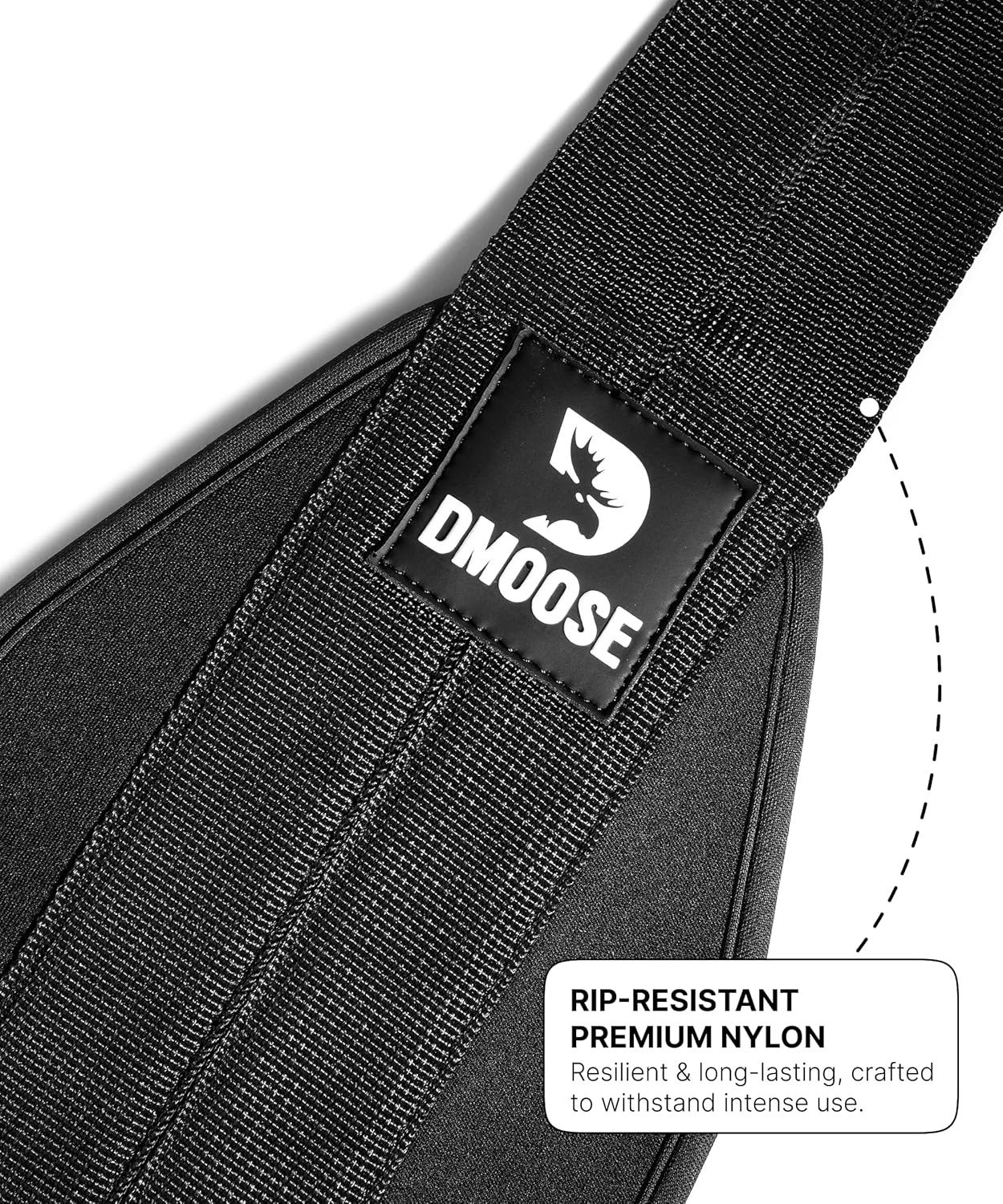 DMoose Health Hanging Ab Straps for Pull Up Bar & Core Power Coaching - Mushy Padded Train Straps for Ab Swing & Leg Raises, Cling Bar Strap with 2 Metal Carabiners - Abs Tools for Dwelling & Fitness center - Image 3