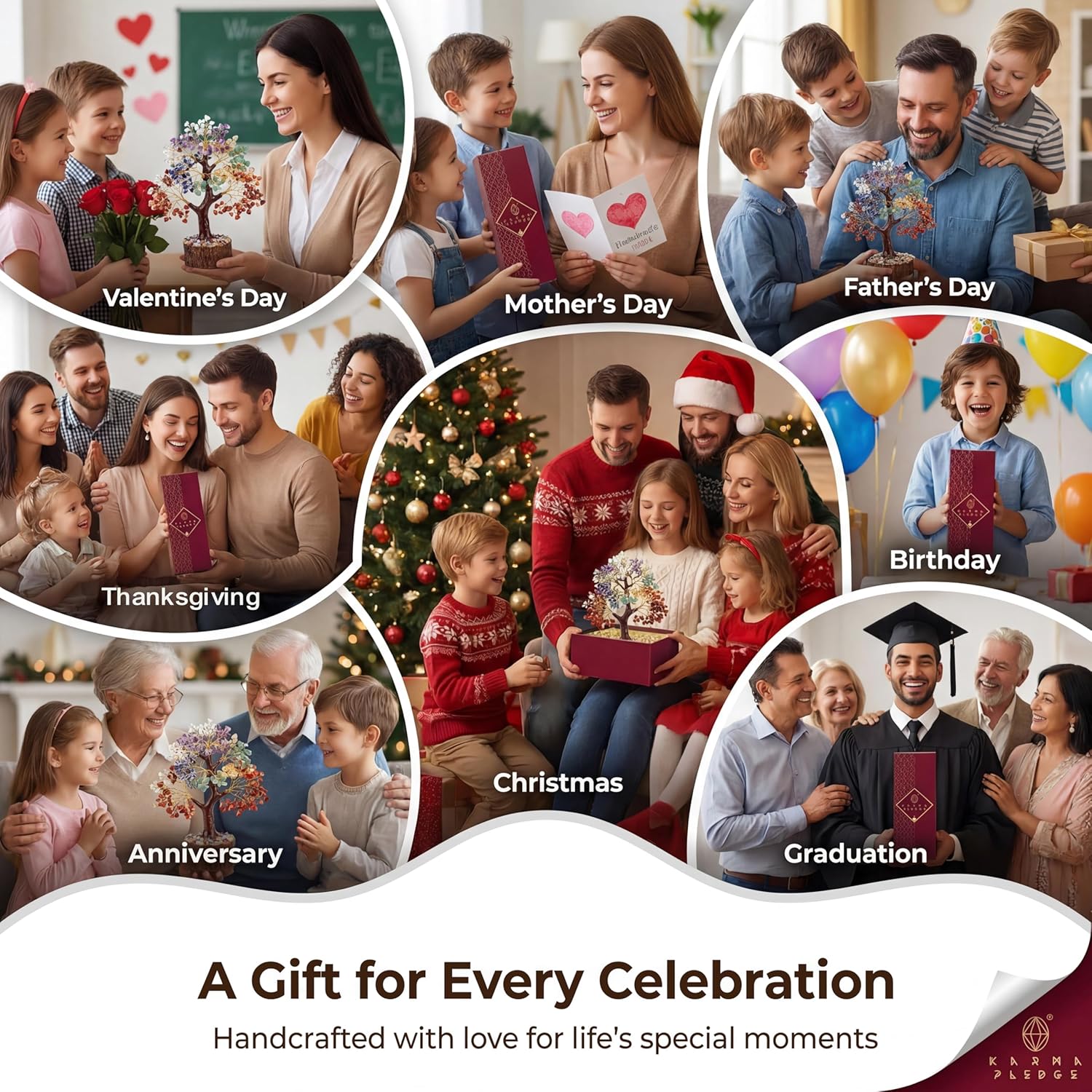 Crystal Tree of Life 7 Chakra Birthday Items for Girls, Distinctive Items for Her, House and Workplace Decor, Handmade Therapeutic Crystals Tree Convey Optimistic Vitality, Cash, Good Luck, Items for Mother & Love Ones - Image 6