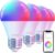 Linkind Good Mild Bulbs, Good Bulb That Work with Alexa & Google Dwelling, LED Mild Bulbs Shade Altering, 104 Preset Scene, Music Sync, A19 E26 2.4GHz RGBTW WiFi Bluetooth Mild Bulb 60W, 800LM, 4Pack