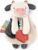 Itzy Ritzy – Itzy Lovey Together with Teether – Child Lovey with Teether, Textured Ribbons & Dangle Arms – Options Crinkle Sound, Sherpa Cloth and Minky Plush (Cow)