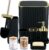 Rest room Equipment Set-9PC Set with Rest room Brush, Trash Can, Cleaning soap Dispenser, Q-Tip Holder | Fashionable Residence Tub Necessities (Black, Tub Set)