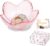 Presents for Girls Pink Flower Ring Dish Glass Jewellery Dish Jewellery Tray Cute Self-importance Organizer Room Decor Aesthetic Nightstand Lavatory Decor Trinket Dish Ring Holder Dish Jewelry Tray Valentine’s Present