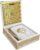ihvan on-line, The Holy Qur’an Set, Islamic Prayer Reward Field with Pocket-sized Velvet Coated Quran, Tesbih, Inside Lid Names of Allah (Asmaul Husna), 3 Items for Ramadan & Eid & Dowry Items, White
