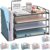 gianotter 4-Tier Paper Organizer With Journal Holder, Desk Organizers and Equipment, Desk Equipment & Workspace Organizers, File Organizer for Workplace Provides Storag (Black, 4-Tier)