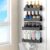 4 Pack Magnetic Spice Rack Organizer for Fridge and Oven, Black Fridge Organizers and Storage for Kitchen
