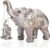 Elephant Statue. Elephant Decor Brings Good Luck, Well being, Energy. Elephant Items for Girls, Mother Items. Decorations Relevant House, Workplace, Bookshelf TV Stand, Shelf, Residing Room – Silver