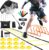 GHB Agility Ladder,Soccer Coaching Tools Set,4 Agility Hurdles, 20 feet12 Rungs Velocity Ladder,12 Disc Cones,Resistance Parachute, Leap Rope, 5 Resistance Bands