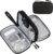 FYY Journey Cable Organizer Pouch Digital Equipment Carry Case Moveable Waterproof Double Layers All-in-One Storage Bag for Twine, Charger, Cellphone, Earphone Black