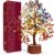 Crystal Tree of Life 7 Chakra Birthday Items for Girls, Distinctive Items for Her, House and Workplace Decor, Handmade Therapeutic Crystals Tree Convey Optimistic Vitality, Cash, Good Luck, Items for Mother & Love Ones